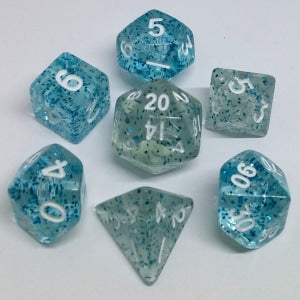 Mini Polyhedral Dice Set: Ethereal Blue image 0